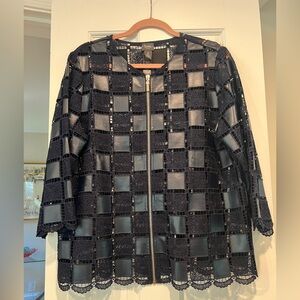 Chico's Navy Lace Blazer